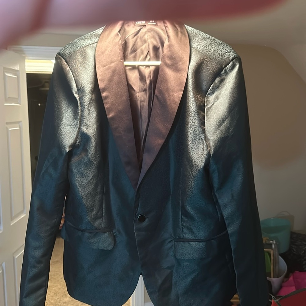 Men’s Green and Black Blazer